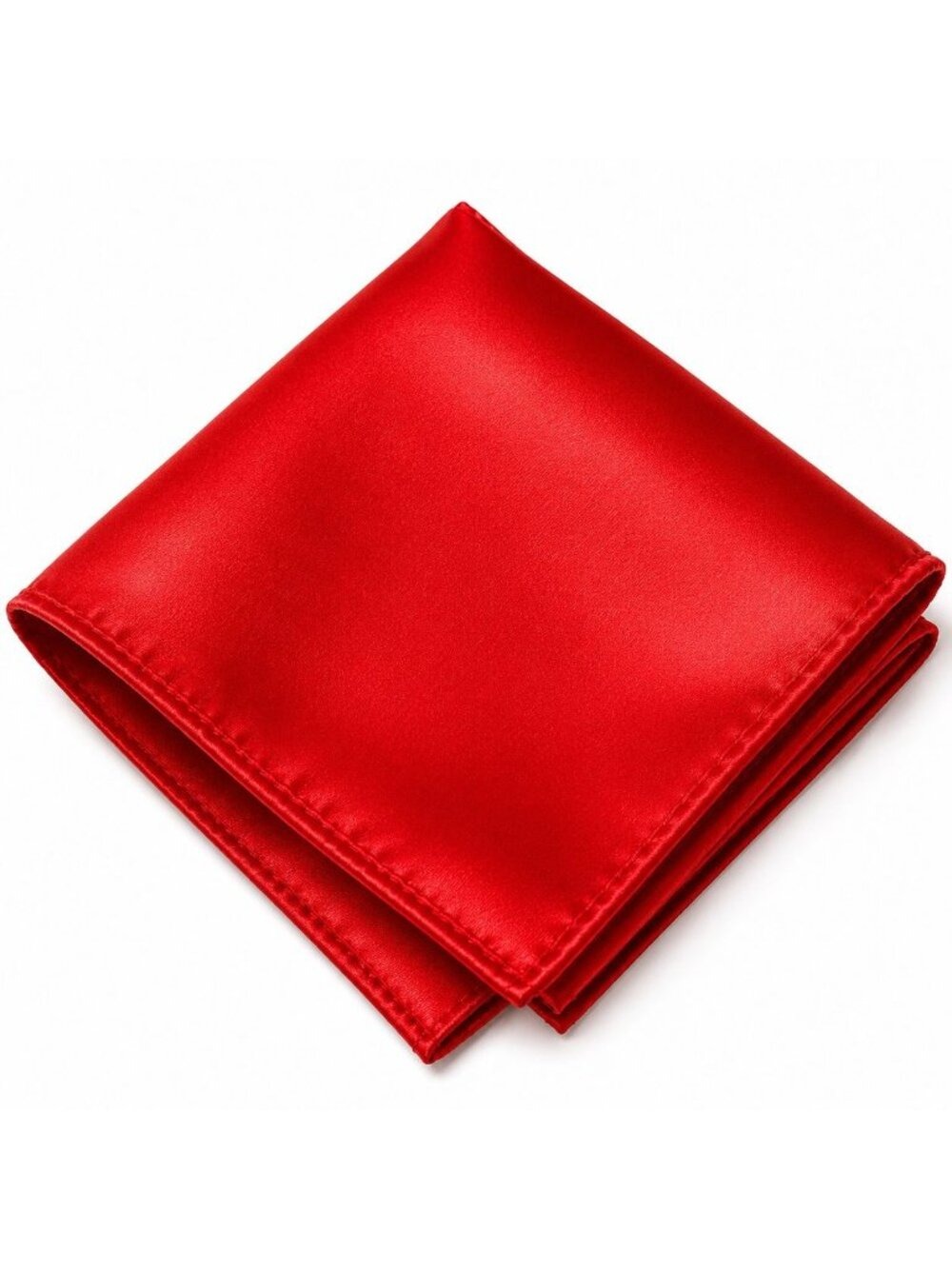 Red Satin Pocket Square 9x9 Mens Handkerchief Formal